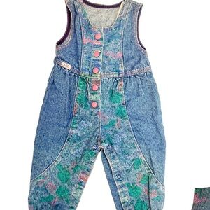 Lee Denim Overalls with Floral Print